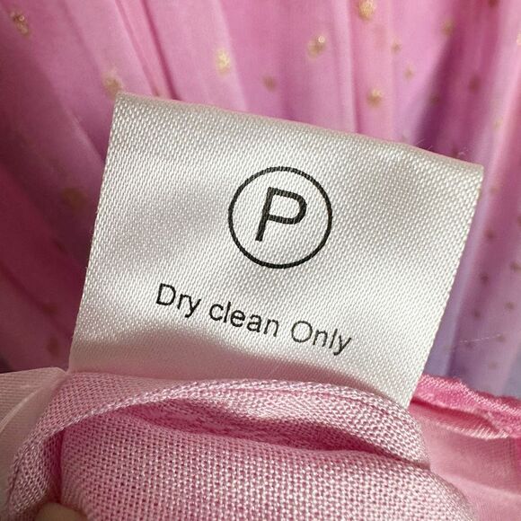 ROCOCO SAND Ombré Halter Maxi Dress Size Large Pink Purple Gold Dots - Picture 14 of 16